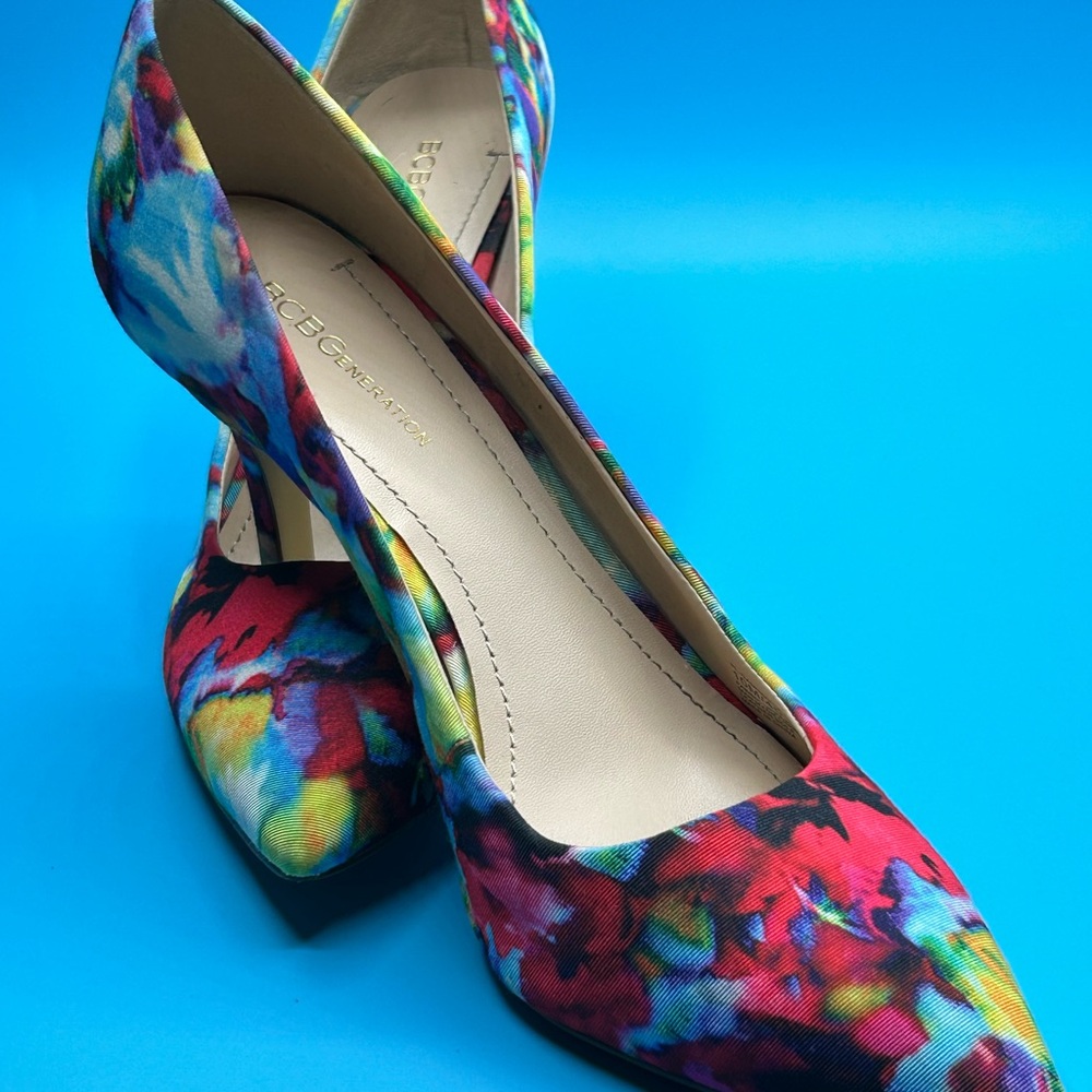 Women’s BCBGeneration Floral Heels Size - Picture 13 of 14